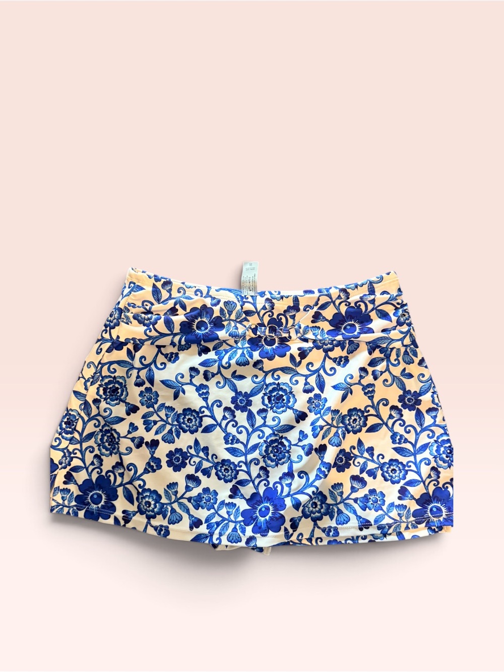 Blue Floral Print Women’s Shorts - Classic White & Blue